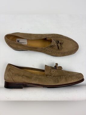 Moreschi Suede Tassel Loafers Men’s 12 Taupe
